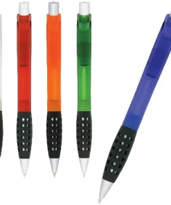 Pen plastic frosted barrel textured rubber grip  Apollo