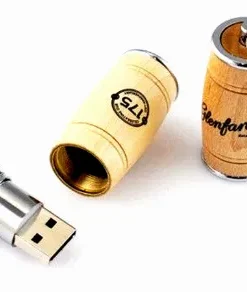 USB Barrel barrel shape with key ring attachment ( Factory Direct MOQ)