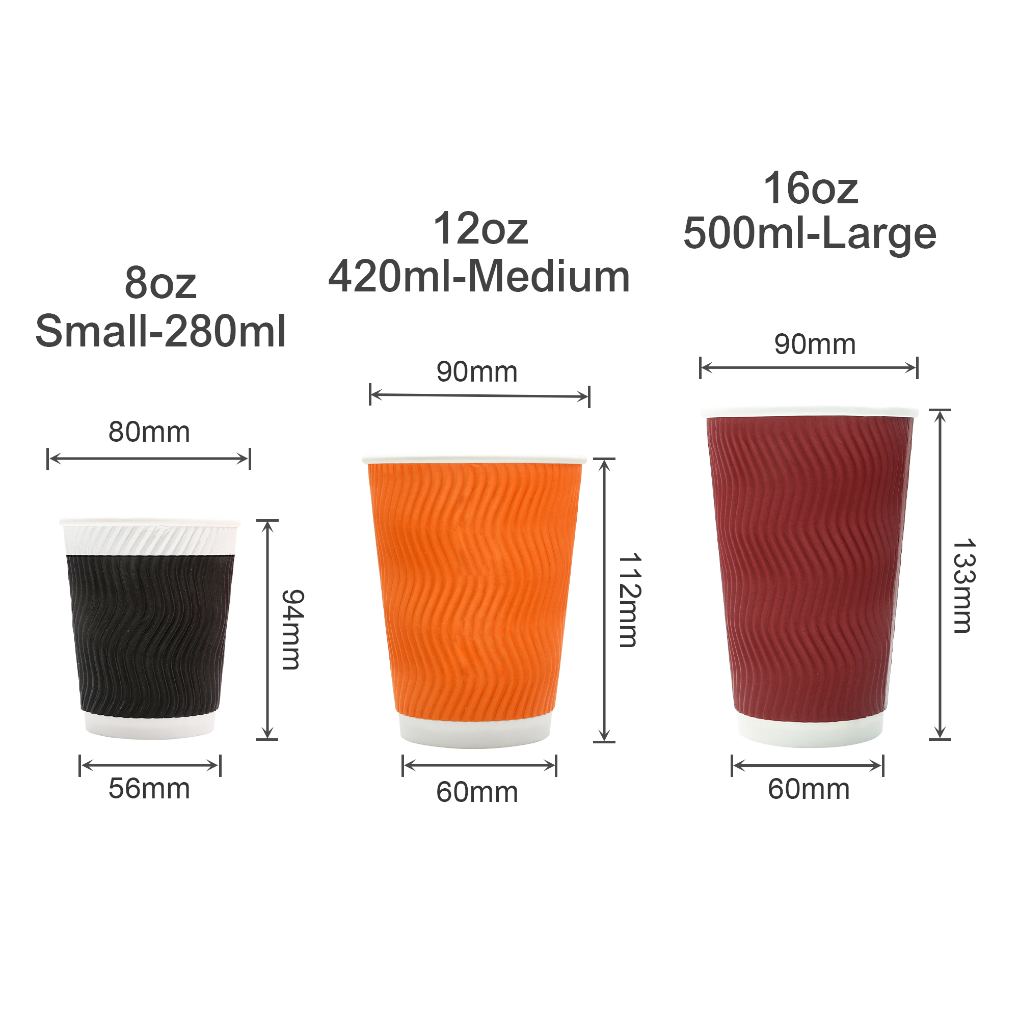Home Compostable Aqueous Corrugated Double Wall Paper Cups - Image 5